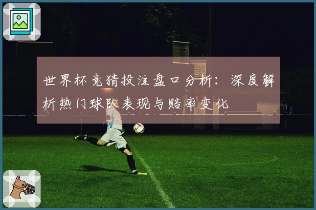 世界杯竞猜投注盘口分析：深度解析热门球队表现与赔率变化
